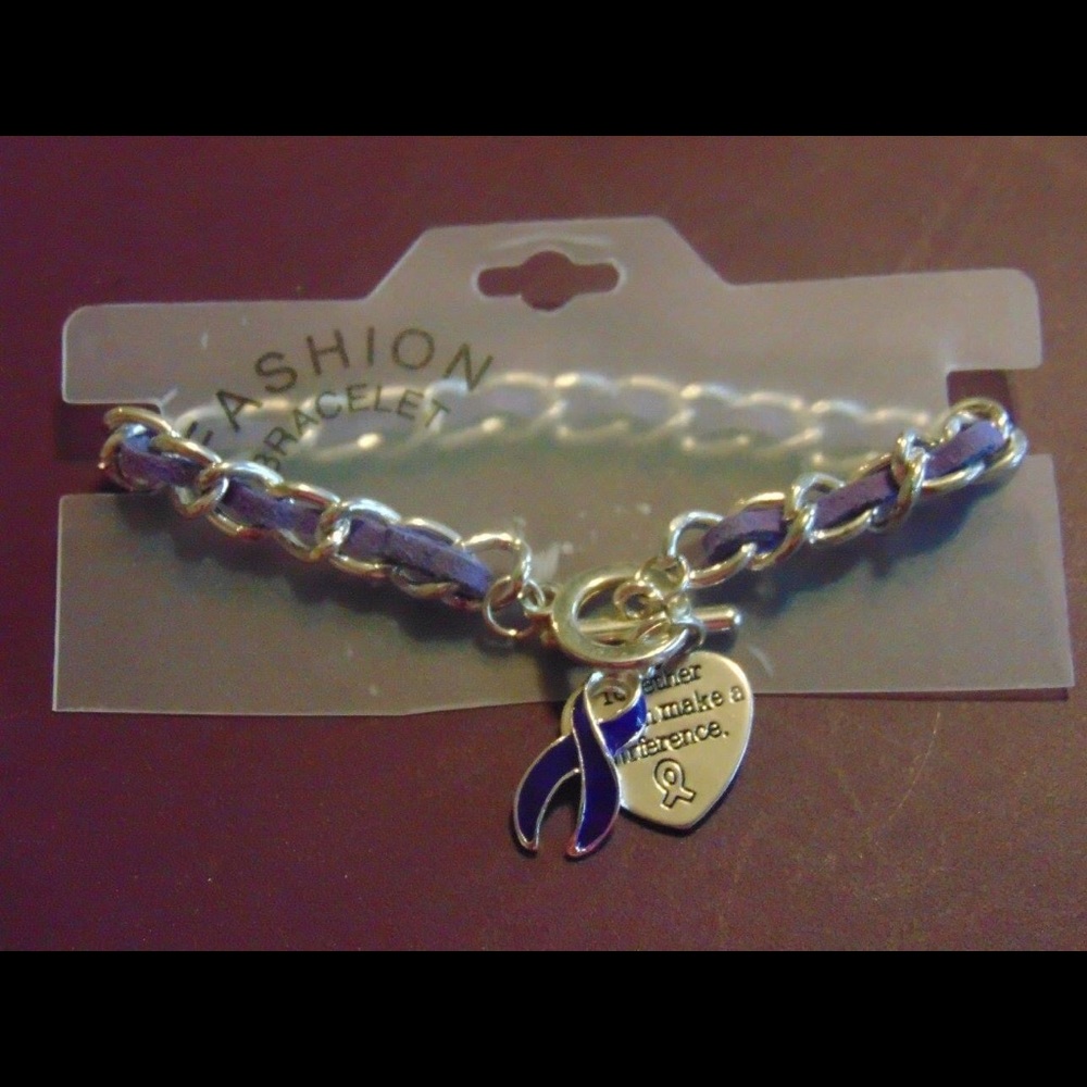 “Together We Can Make A Difference” Purple cord